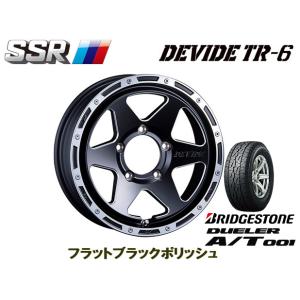 SSR DEVIDE TR-6 ジムニー シエラ 6.0J-16 -5 5H139.7 フラットブラックポリッシュサイドミーリング & ブリヂストン デューラー A/T 001 215/70R16｜bigrun-ichige-store