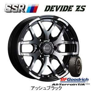 SSR DEVIDE ZS エスエスアール ディバイド ゼットエス 150系 プラド 8.0J-18 +20 6H139.7 アッシュブラック & BFGoodrich All-Terrain T/A KO2 265/60R18｜bigrun-ichige-store