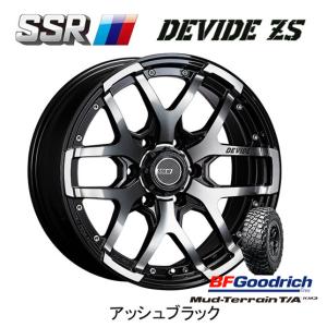 SSR DEVIDE ZS エスエスアール ディバイド ゼットエス 150系 プラド 8.0J-18 +20 6H139.7 アッシュブラック & BFGoodrich Mud-Terrain T/A KM3 265/60R18｜bigrun-ichige-store