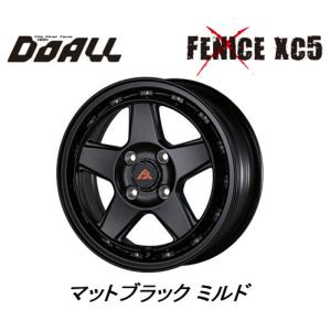DOALL Fenice X XC5 ドゥオール フェニーチェ クロス エックスシー ファイブ 軽自動車 5.0J-14 +45 4H100 マットブラックミルド お得な４本SET 送料無料｜bigrun-ichige-store