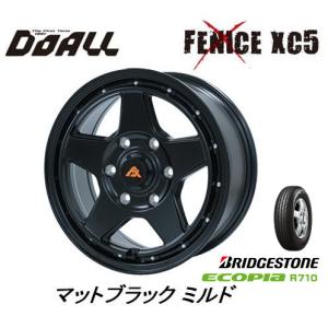 DOALL Fenice X フェニーチェ クロス XC5 200系 ハイエース 6.0J-15 +33 6H139.7 マットブラックミルド & ブリヂストン エコピア R710 195/80R15 107/105L｜bigrun-ichige-store