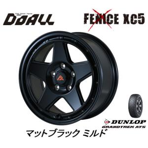 DOALL Fenice X XC5 ドゥオール フェニーチェ クロス xc5 7.0J-16 +38 5H114.3 マットブラック ミルド & ダンロップ グラントレック AT5 215/70R16｜bigrun-ichige-store