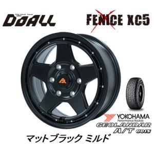 DOALL Fenice X フェニーチェ クロス XC5 200系 ハイエース 6.5J-16 +38 6H139.7 マットブラックミルド & ヨコハマ ジオランダー A/T G015 215/65R16C｜bigrun-ichige-store