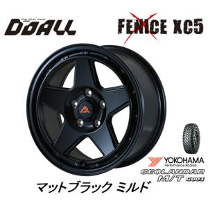 DOALL Fenice X XC5 ドゥオール フェニーチェ クロス xc5 7.0J-16 +38 5H114.3 マットブラック ミルド & ヨコハマ ジオランダー M/T G003 215/70R16｜bigrun-ichige-store