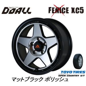 DOALL Fenice X XC5 ドゥオール フェニーチェ クロス xc5 7.0J-16 +38 5H114.3 マットブラック ポリッシュ & トーヨー オープンカントリー U/T 215/70R16｜bigrun-ichige-store