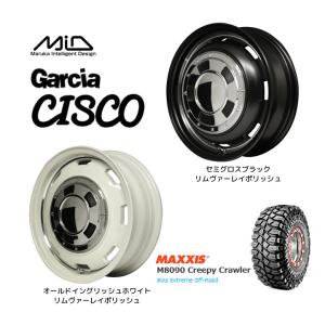 マルカサービス MiD Garcia CISCO ガルシア シスコ ジムニー 5.5J-16 +20 5H139.7 選べるホイールカラー & マキシス Creepy Crawler M8090 6.50R16｜bigrun-ichige-store