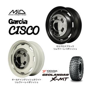 マルカサービス MiD Garcia CISCO ガルシア シスコ ジムニー 5.5J-16 +20 5H139.7 選べるホイールカラー & ヨコハマ ジオランダー X-M/T G005 6.50R16｜bigrun-ichige-store