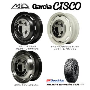 マルカサービス MiD Garcia CISCO ガルシア シスコ 8.0J-17 +20 6H139.7 選べるホイールカラー & BFGoodrich Mud-Terrain T/A KM3 315/70R17｜bigrun-ichige-store