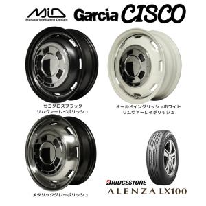 マルカサービス MiD Garcia CISCO ガルシア シスコ FJクルーザー 8.0J-17 +20 6H139.7 選べるホイールカラー & ブリヂストン アレンザ LX100 265/70R17｜bigrun-ichige-store