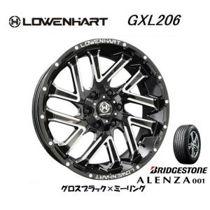 LOWENHART レーベンハート GXL206 8.5J-20 +20/+10 6H139.7 グロスブラック×ミーリング & ブリヂストン アレンザ 001 265/50R20｜bigrun-ichige-store