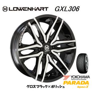 LOWENHART レーベンハート GXL306 8.5J-20 +20/+10 6H139.7 グロスブラック×ポリッシュ & ヨコハマ パラダ Spec-X PA02 275/55R20｜bigrun-ichige-store