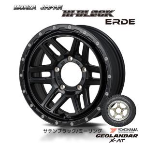 Japan三陽 HI BLOCK ERDE エルデ ジムニー O/F付 6.0J-16 -5 5H139.7 サテンブラック/ミーリング & ヨコハマ ジオランダー X-A/T G016 195R16C｜bigrun-ichige-store