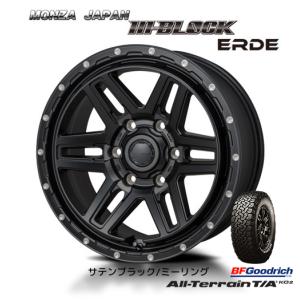 Japan三陽 HI BLOCK ERDE ハイブロック エルデ 8.0J-17 +20 6H139.7 サテンブラック/ミーリング & BFGoodrich All-Terrain T/A KO2 285/70R17｜bigrun-ichige-store