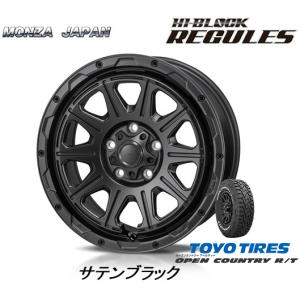 Japan三陽 HI BLOCK REGULES ハイブロック レグルス デリカD5 7.0J-16 +41 5H114.3 サテンブラック & トーヨー オープンカントリー R/T 235/70R16｜bigrun-ichige-store