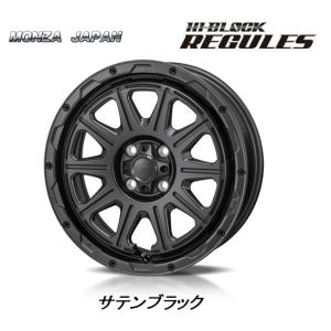 Japan 三陽 HI BLOCK REGULES ハイブロック レグルス ヤリス 6.0J-16 +40 4H100 サテンブラック お得な４本SET 送料無料｜bigrun-ichige-store