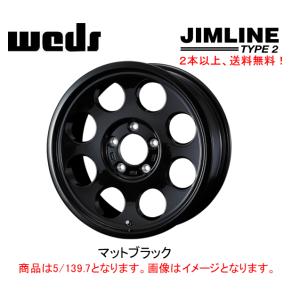 WEDS JIMLINE TYPE2 ウェッズ ジムライン タイプ ツー ジムニー 5.5J-16 +22 5H139.7 マットブラック ２本以上ご注文にて送料無料｜bigrun-ichige-store