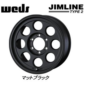 WEDS JIMLINE TYPE2 ウェッズ ジムライン タイプ ツー 90プラド ナロー 6.5J-16 +25 6H139.7 マットブラック お得な４本セット 送料無料｜bigrun-ichige-store