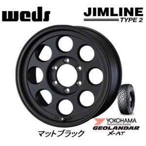 WEDS JIMLINE TYPE2 ウェッズ ジムライン タイプ ツー 8.0J-16 ±0/-28 6H139.7 マットブラック & ヨコハマ ジオランダー X-A/T G016 265/75R16｜bigrun-ichige-store