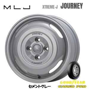 MLJ エクストリーム J JOURNEY ジャーニー プロボックス サクシード 5.0J-14 +30 4H100 セメントグレー & グッドイヤー カーゴプロ 155/80R14 88/86N｜bigrun-ichige-store