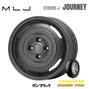 MLJ XTREME-J JOURNEY mlj エクストリーム j ジャーニー 17系 キャリィ 3.5J-12 +45 4H100 ガンブラック & グッドイヤー カーゴプロ 145R12 6PR｜bigrun-ichige-store