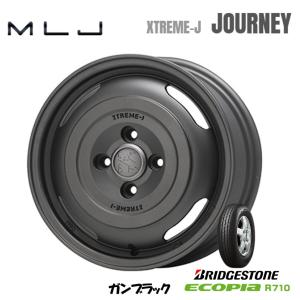 MLJ XTREME-J JOURNEY mlj エクストリーム j ジャーニー NV200 バネット 5.0J-14 +42 4H114.3 ガンブラック & ブリヂストン エコピア R710 165/80R14 97/95N｜bigrun-ichige-store