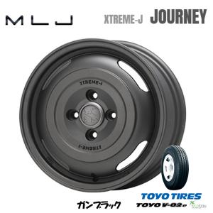 MLJ XTREME-J JOURNEY mlj エクストリーム j ジャーニー NV200 バネット 5.0J-14 +42 4H114.3 ガンブラック & トーヨー V02e 165/80R14 97/95N｜bigrun-ichige-store