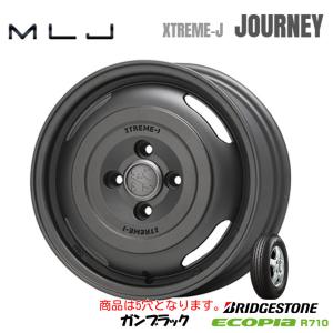 MLJ エクストリーム J JOURNEY ジャーニー S402/412系 タウンエース 5.0J-14 +48 5H114.3 ガンブラック & ブリヂストン エコピア R710 175/80R14 99/98N｜bigrun-ichige-store