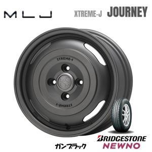 MLJ XTREME-J JOURNEY mlj エクストリーム j ジャーニー 軽自動車 4.5J-14 +43 4H100 ガンブラック & ブリヂストン ニューノ 165/60R14