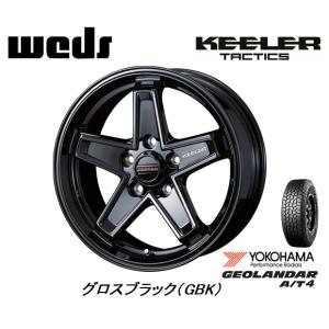 WEDS ウェッズ キーラータクティクス JL/JK ラングラー 7.5J-17 +38 5H127 グロスブラック & ヨコハマ ジオランダー A/T4 G018 265/70R17｜bigrun-ichige-store