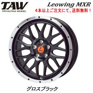 トライアルファ TAW Leowing MXR レオウイング エムクロス デリカD5 6.5J-16 +40 5H114.3 グロスブラック ４本以上ご注文にて送料無料｜bigrun-ichige-store