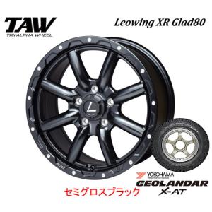 トライアルファ TAW レオウイング XR Glad 80 7.0J-16 +38 5H114.3 セミグロスブラック & ヨコハマ ジオランダー X-A/T G016 245/70R16 ホワイトレター｜bigrun-ichige-store