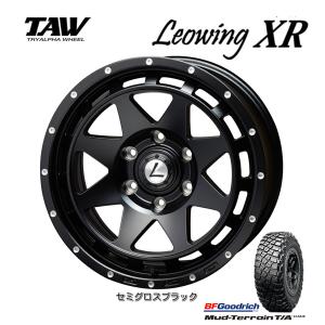 トライアルファ TAW Leowing XR レオウイング クロス FJクルーザー 8.0J-17 +20 6H139.7 セミグロスブラック & BFGoodrich Mud-Terrain T/A KM3 265/70R17｜bigrun-ichige-store