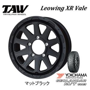 トライアルファ TAW Leowing XR レオウイング クロス ジムニー 5.5J-16 +20 5H139.7 セミグロスブラック & ヨコハマ ジオランダー M/T G003 195R16C｜bigrun-ichige-store