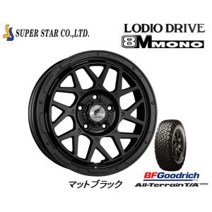 スーパースター ロディオドライブ 8M MONO ハチエムモノ デリカD5 7.0J-16 +42 5H114.3 マットブラック & BFGoodrich All-Terrain T/A KO2 215/70R16｜bigrun-ichige-store