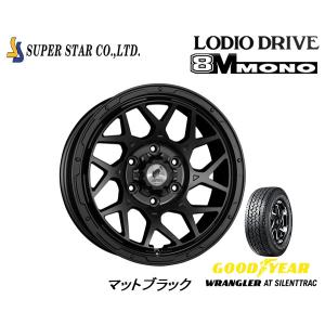 スーパースター ロディオドライブ 8M MONO FJクルーザー 8.0J-17 +20 6H139.7 マットブラック & グッドイヤー ラングラー AT SilentTrac 265/70R17｜bigrun-ichige-store