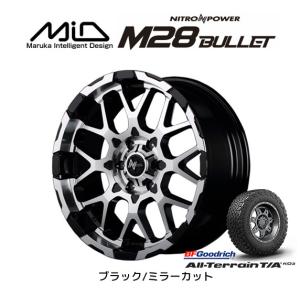 マルカサービス MiD NITRO POWER M28 BULLET 8.5J-20 +20 6H139.7 ブラック/ミラーカット & BFGoodrich All-Terrain T/A KO2 285/55R20｜bigrun-ichige-store