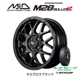 マルカサービス ナイトロパワー M28 バレット KC A200系 ライズ ロッキー 6.0J-16 +40 4H100 セミグロスブラック & ダンロップ エナセーブ EC204 195/65R16｜bigrun-ichige-store