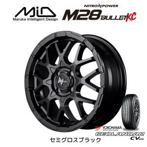 マルカサービス ナイトロパワー M28 バレット KC A200系 ライズ 6.0J-16 +40 4H100 セミグロスブラック & ヨコハマ ジオランダー CV G058 195/65R16｜bigrun-ichige-store