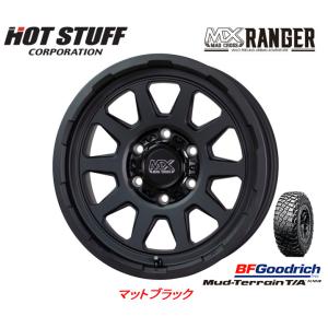 ホットスタッフ マッドクロス RANGER レンジャー 150系 プラド 8.0J-18 +20 6H139.7 マットブラック & BFGoodrich Mud-Terrain T/A KM3 265/60R18｜bigrun-ichige-store