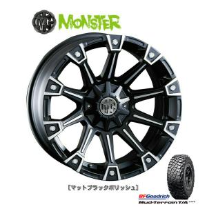 CRIMSON MG MONSTER クリムソン モンスター 8.0J-17 +20 6H139.7 マットブラックポリッシュ & BFGoodrich Mud-Terrain T/A KM3 315/70R17｜bigrun-ichige-store