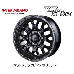 INTER MILANO MUD BAHN マッドバーン XR-800M 200系 ハイエース 6.5J-16 +38 6H139.7 マットブラックピアスポリッシュ お得な４本セット 送料無料｜bigrun-ichige-store