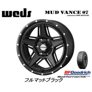 WEDS MUDVANCE 07 ウェッズ マッドヴァンス ゼロセブン 8.0J-17 +20 6H139.7 フルマットブラック & BFGoodrich Mud-Terrain T/A KM3 295/70R17｜bigrun-ichige-store