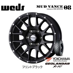 WEDS MUDVANCE 08 ウェッズ マッドヴァンス ゼロエイト 8.5J-17 ±0 6H139.7 フリントブラック & ヨコハマ ジオランダー X-A/T G016 295/70R17｜bigrun-ichige-store