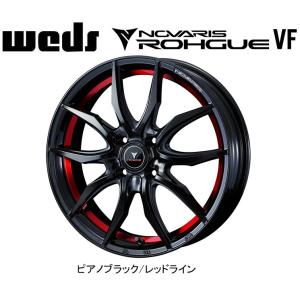 WEDS NOVARIS ROHGUE VF ウェッズ ノヴァリス ローグ ブイエフ 5.5J-15 +43 4H100 ピアノブラック/レッドライン お得な４本SET 送料無料｜bigrun-ichige-store