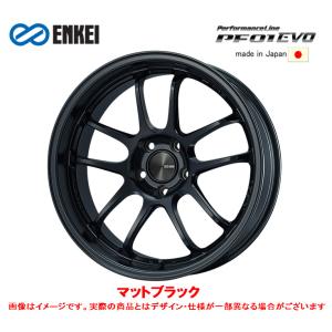 ENKEI Performance Line エンケイパフォーマンス ライン PF01 EVO 10.5J-18 +15/+22 5H114.3 マットブラック お得な４本セット 送料無料｜bigrun-ichige-store