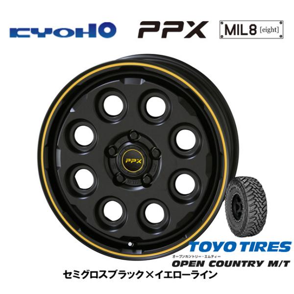 KYOHO PPX MIL:8 ミルエイト 7.0J-16 +38 5H114.3 セミグロスブラッ...