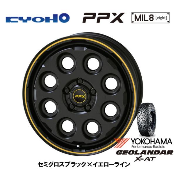 KYOHO PPX MIL:8 ミルエイト 7.0J-16 +38 5H114.3 セミグロスブラッ...