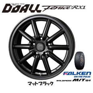 DOALL Fenice RX1 ドゥオール フェニーチェ rx1 7.0J-16 +35 5H114.3 マットブラック & ファルケン ワイルドピーク M/T 01 245/75R16｜bigrun-ichige-store