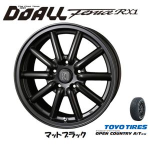 DOALL Fenice RX1 フェニーチェ rx1 デリカD5 7.0J-16 +35 5H114.3 マットブラック & トーヨー オープンカントリー A/T EX 215/70R16｜bigrun-ichige-store