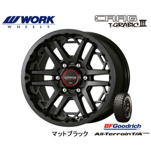 WORK CRAG T-GRABIC III ワーク ティーグラビック スリー 8.0J-17 +20 6H139.7 マットブラック & BFGoodrich All-Terrain T/A KO2 315/70R17｜bigrun-ichige-store